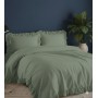 ETEHOMETEX %100 Doğal Pamuk Çift Kişilik Fırfırlı Nevresim Seti 200x220 cm YEŞİL 8696474232033